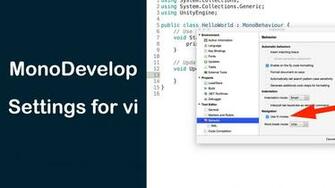 Enable Vi Mode In Monodevelop Jsecademy