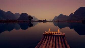 Raft On Lake Wallpaper Photography