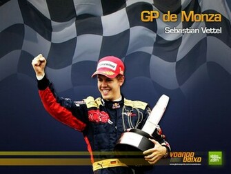 Sebastian Vettel Gp De Monza Papel Parede Sobre