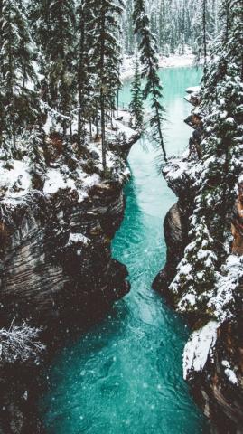 Nature Waterfall Cliff Canyon Wallpaper