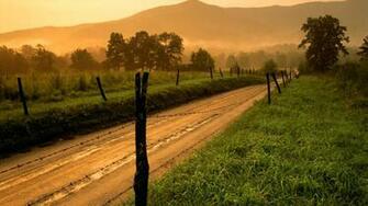 Background Sparks Lane At Sunset Cades Cove Great Smoky