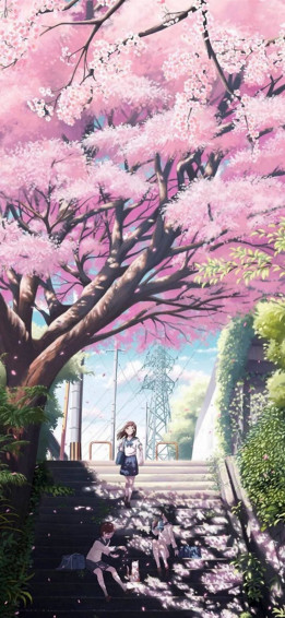Dreamy Girl Aesthetic Anime iPhone Wallpaper