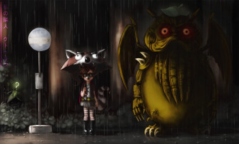 Umbrella The Coon Cthulhu Anime Crossover Artwork