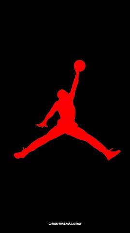 Red Jumpman Logo Wallpaper By E4
