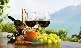 Wine Red Glasses A Bottle Wallpaper