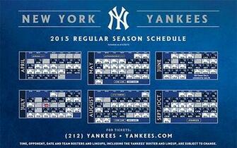 New York Yankees Printable Schedule