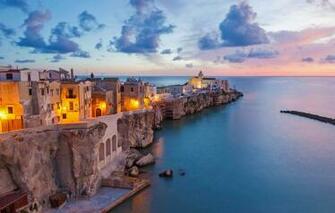 Wallpaper Sea Lights Home Italy Cape Apulia Vieste Image