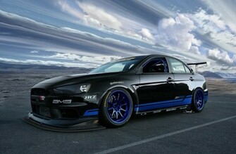 Black Blue Mitsubishi Lancer Evolution Best Car Pictures And