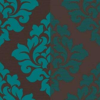Purple Damask Flock Wallpaper