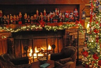 Christmas Fireplace Fire Holiday Festive Decorations G Wallpaper