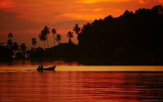 HD Tropical Sunset Wallpaper Car Pictures