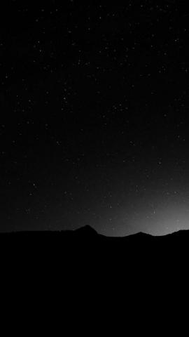 Dark Night Sky Silent Wide Mountain Star Shining iPhone 5s