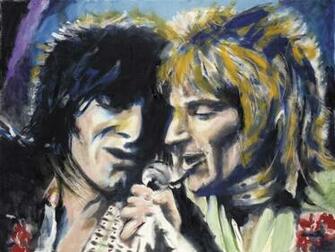 Ronnie Wood Art With Rod Stewart Wallpaper Woods Photo