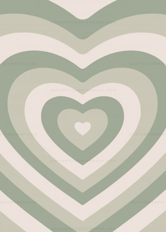 Sage Green Aesthetic Heart Background The Shop
