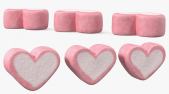 Shaped Marshmallows Collection 3d Model Wallpaper