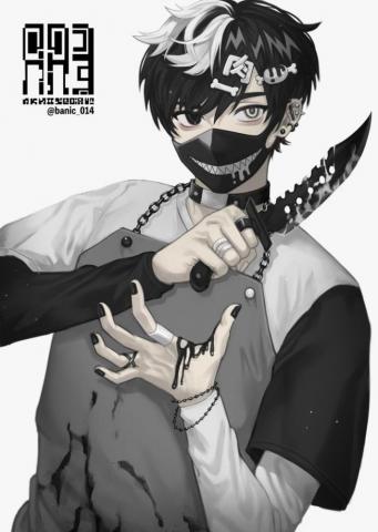 Misaki On Digital Art Boy Cute Anime Dark Guys