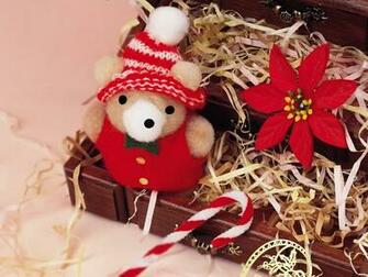 Christmas Gift Small Teddy Bear Computer Desktop Wallpaper