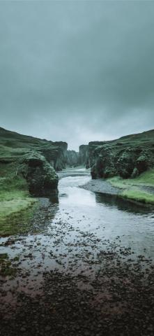 River Stream Coast Steep Stony Ditch Faroe Islands iPhone X