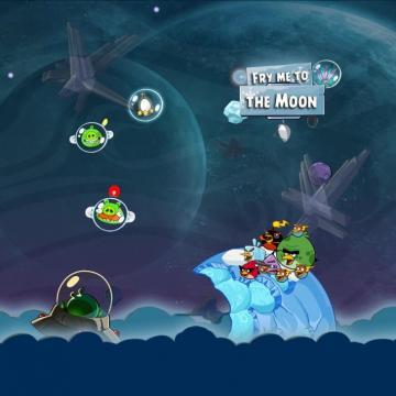 Angry Birds Space Fmttmoon iPad Wallpaper By Sal9