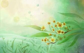 Flower Vector Green Wallpaper HD