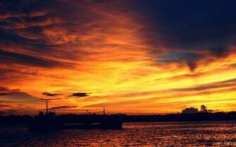 Clouds Landscapes Nature Sunset