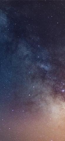 Blue And Orange Starry Night Sky iPhone X Wallpaper