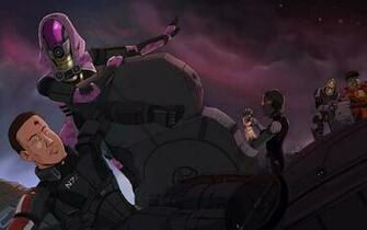 Image Edi Shepard Mass Effect Men Tackles Zora Garrus Fantasy Vdeo