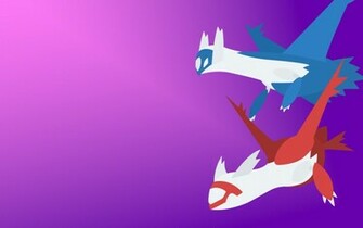 Latios Latias Minimalistic Wallpaper By Primalbidoof