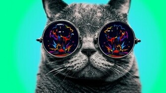 Cat With Cool Glasses HD Wallpaper