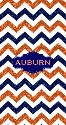 War Eagle Auburn Glitter Monogram Wallpaper Made With