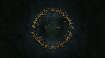 Lord Of The Rings Gold Logo HD Wallpaper