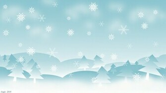 Snowy Scene Illustration Wallpaper