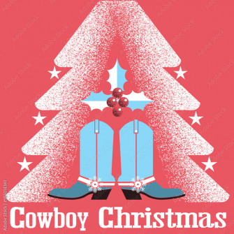 Cowboy Christmas Background Wallpaper