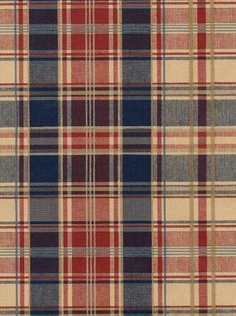 Red Beige Blue Plaid Wallpaper 201d