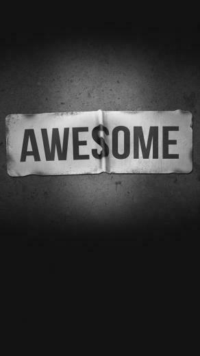 Awesome White Label Dark Background Android Wallpaper