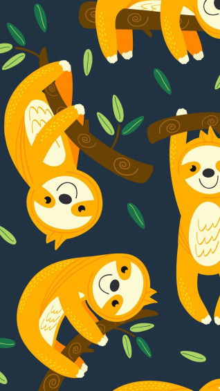 Sloths Cartoon Wallpaper Animal iPhone Cute Cool