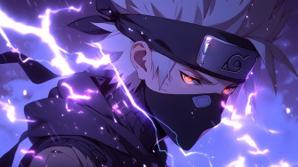 Naruto Kakashi Hatake Lightning Purple Desktop Wallpaper In 4k