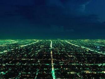 City Skyline At Night Wallpaper Stock Photos