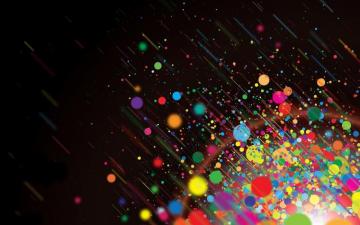 Abstract Dark Multicolor Bright Wallpaper
