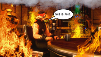 This Is Fine Background Wallpaper