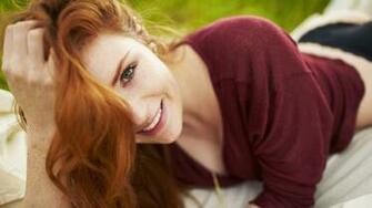 Red Hair Model Full HD Desktop Wallpaper 1080p