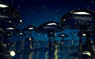 Wallpaper Glass Mushrooms