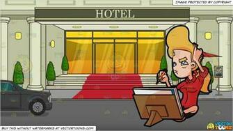 Clipart Cartoon An Uninspired Woman Having A Hard Time Sketching