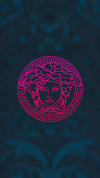 Pink Versace Logo Portrait Wallpaper