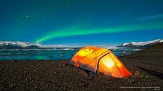 Webshots Camping Under The Northern Lights Jokulsa Loni Iceland