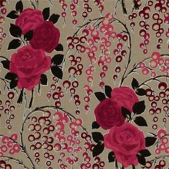 Red Black Gold Iola Rose Harlequin Boutique Wallpaper