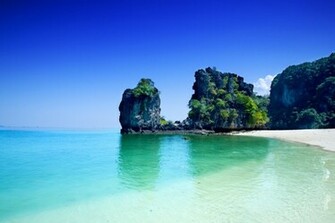 Original Thai Cove Beach Mural Wallpaper