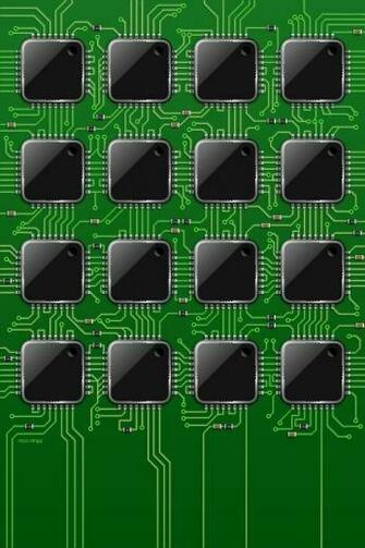 Circuit Board Apps iPhone HD Wallpaper