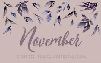November Desktop And Mobile Calendar Wallpaper Uppercase