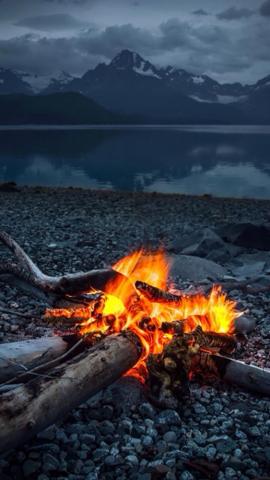 Mountain Campfire Wallpaper For Your